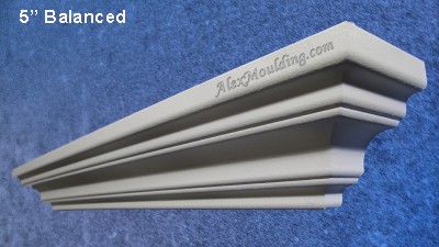 5 inch Smooth Symmetrical crown moulding