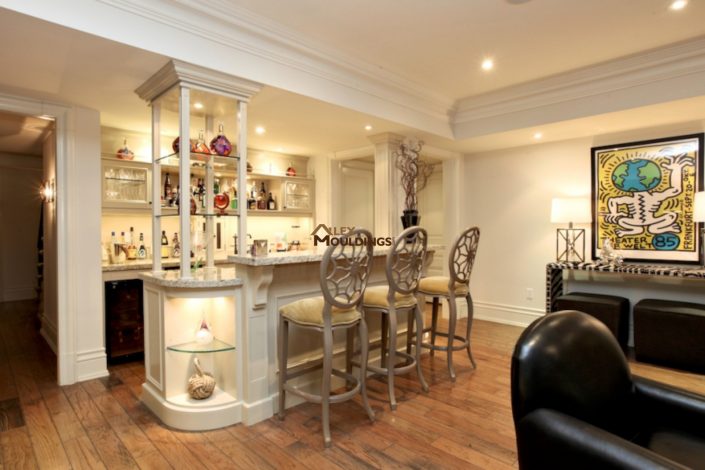 custom made basement bar