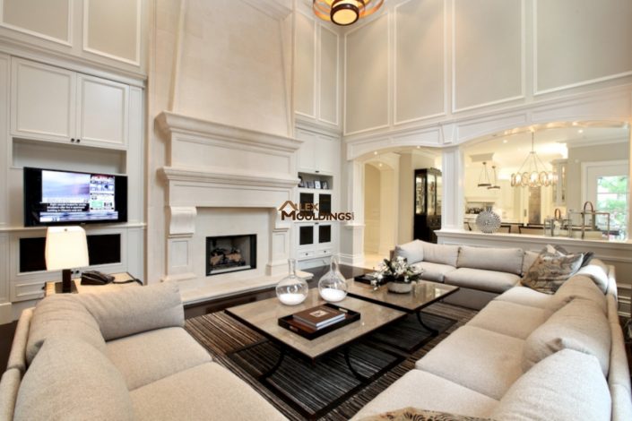 custom wall unit with wall panels