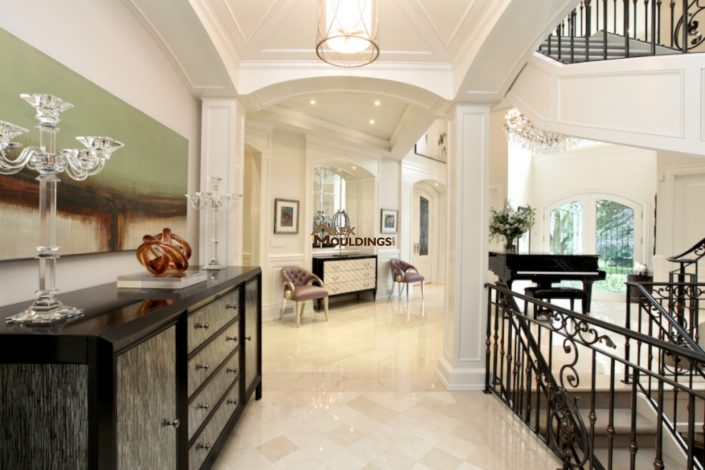 millwork on the ceiling