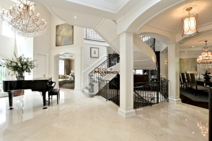 wainscoting on stairs