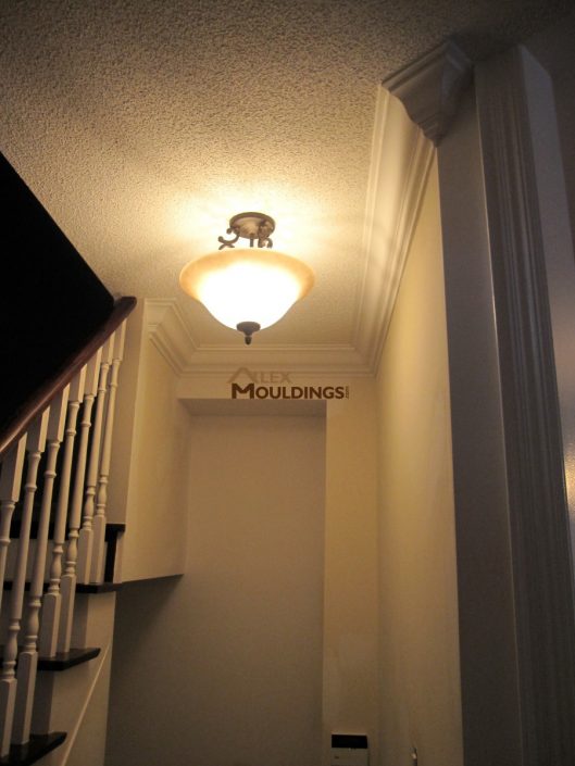 stairway moulding on the wall