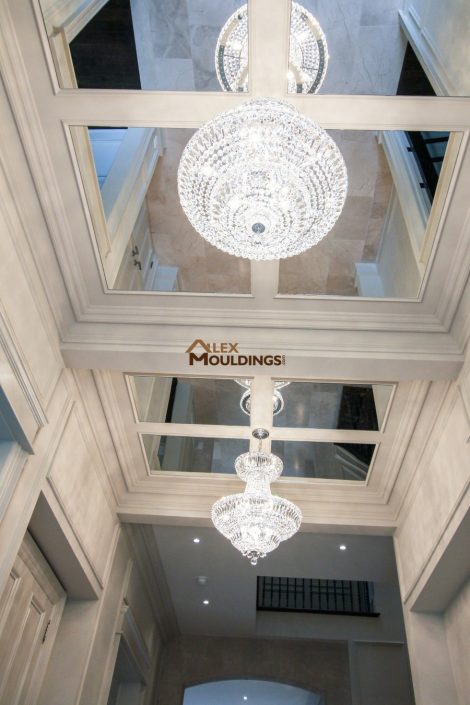 hallway designed ceiling