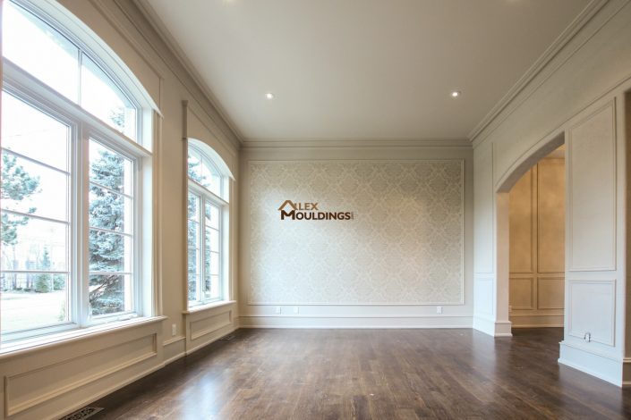 trims and wall paper combination