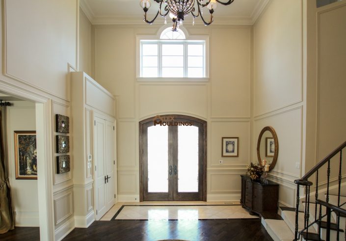 Hallway full wall paneling