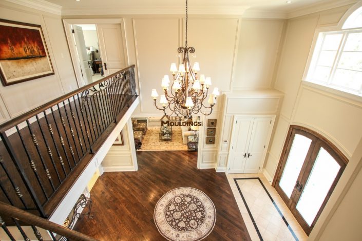 Open to above area with wall panels design