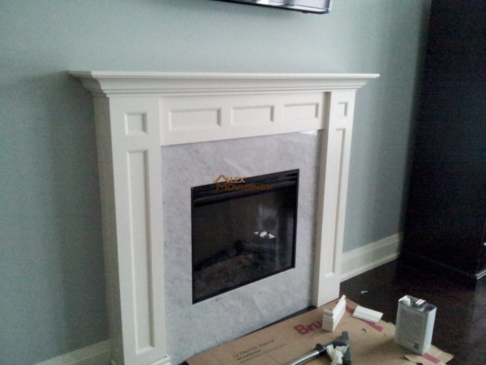 fireplace white mantel