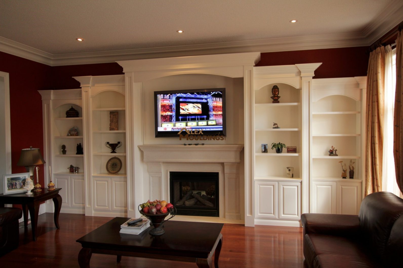 Kitchen Cabinets Wall Units Closets, Wall To Entertainment Center Bookcase And Fireplace Design